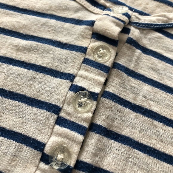 Billabong Dolman Sleeve Striped T Shirt in Blue & White Size L - Picture 6 of 13